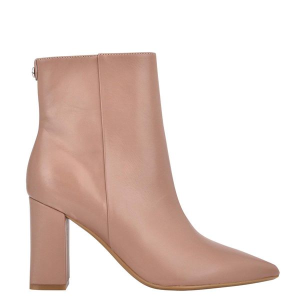 Nine West Cacey 9x9 Heeled Beige Ankle Boots | South Africa 40Y03-0Y66